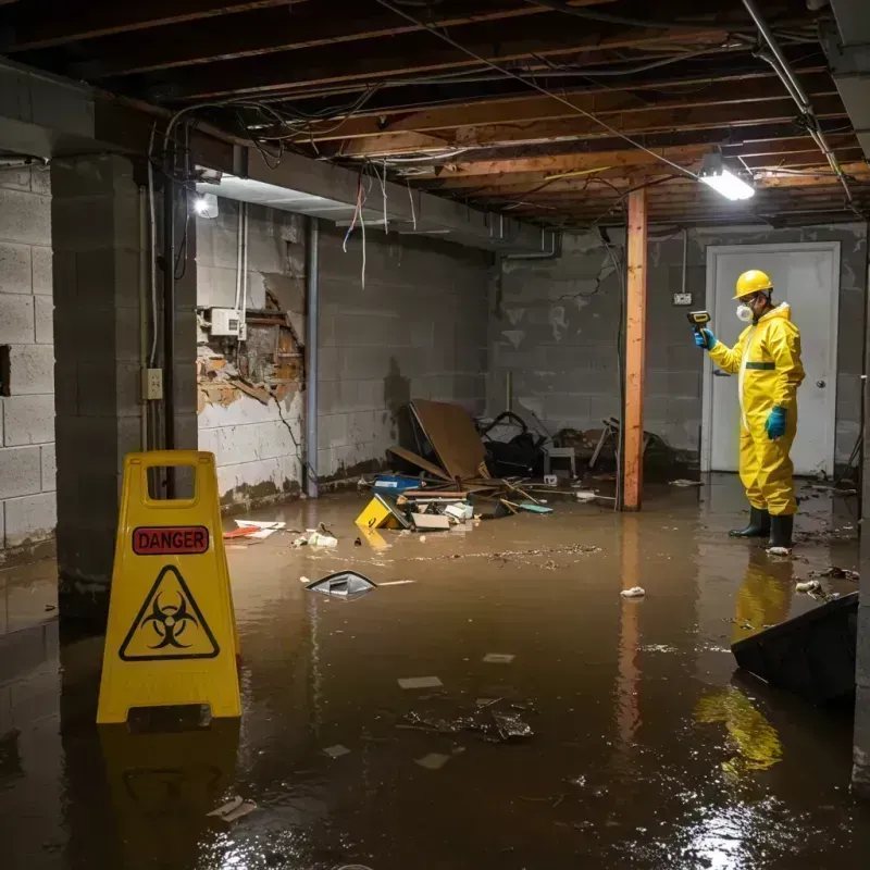 Flooded Basement Electrical Hazard in Wyoming County, PA Property